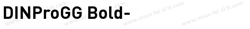 DINProGG Bold字体转换